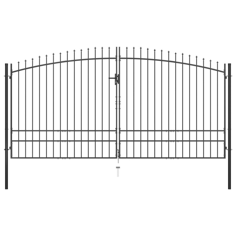 Puerta doble para valla con puntas de lanza 400x248