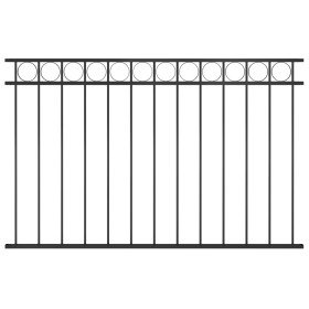 Panel de valla de acero negro 1,7x1
