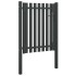 Puerta de valla del jardín de acero gris antracita 1x1,7