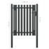 Puerta de valla del jardín de acero gris antracita 1x1,7