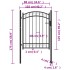 Puerta de jardín con arco superior acero negro 100x125