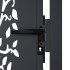 Puerta de jardín acero gris antracita diseño árbol 105x155
