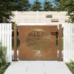 Puerta de jardín acero corten diseño árbol 105x80 cm