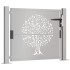 Puerta de jardín acero corten diseño árbol 105x80