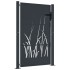 Puerta de jardín acero gris antracita diseño hierba 105x155