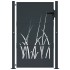 Puerta de jardín acero gris antracita diseño hierba 105x155