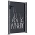Puerta de jardín acero gris antracita diseño hierba 105x155