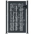 Puerta de jardín acero gris antracita diseño bambú 105x155