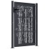 Puerta de jardín acero gris antracita diseño bambú 105x155
