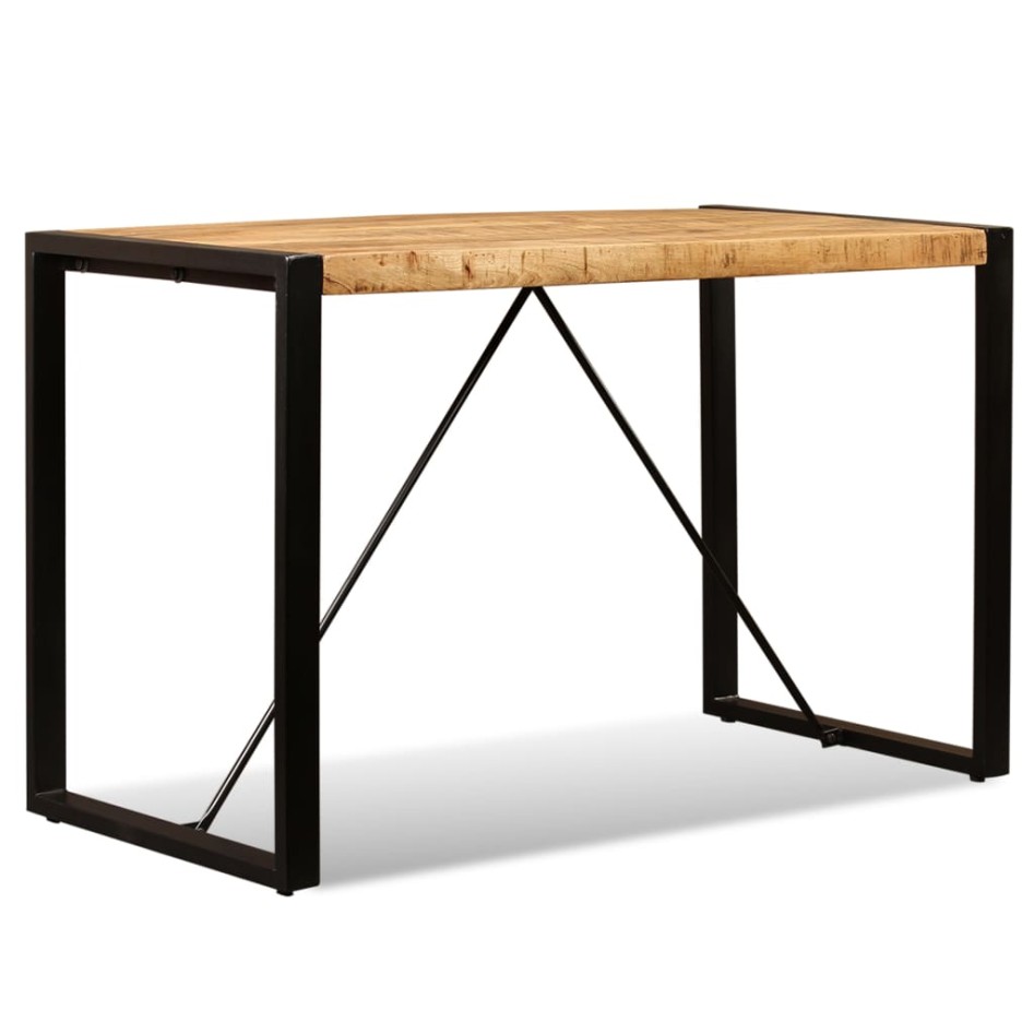 Mesa de comedor de madera maciza de mango rugosa 120
