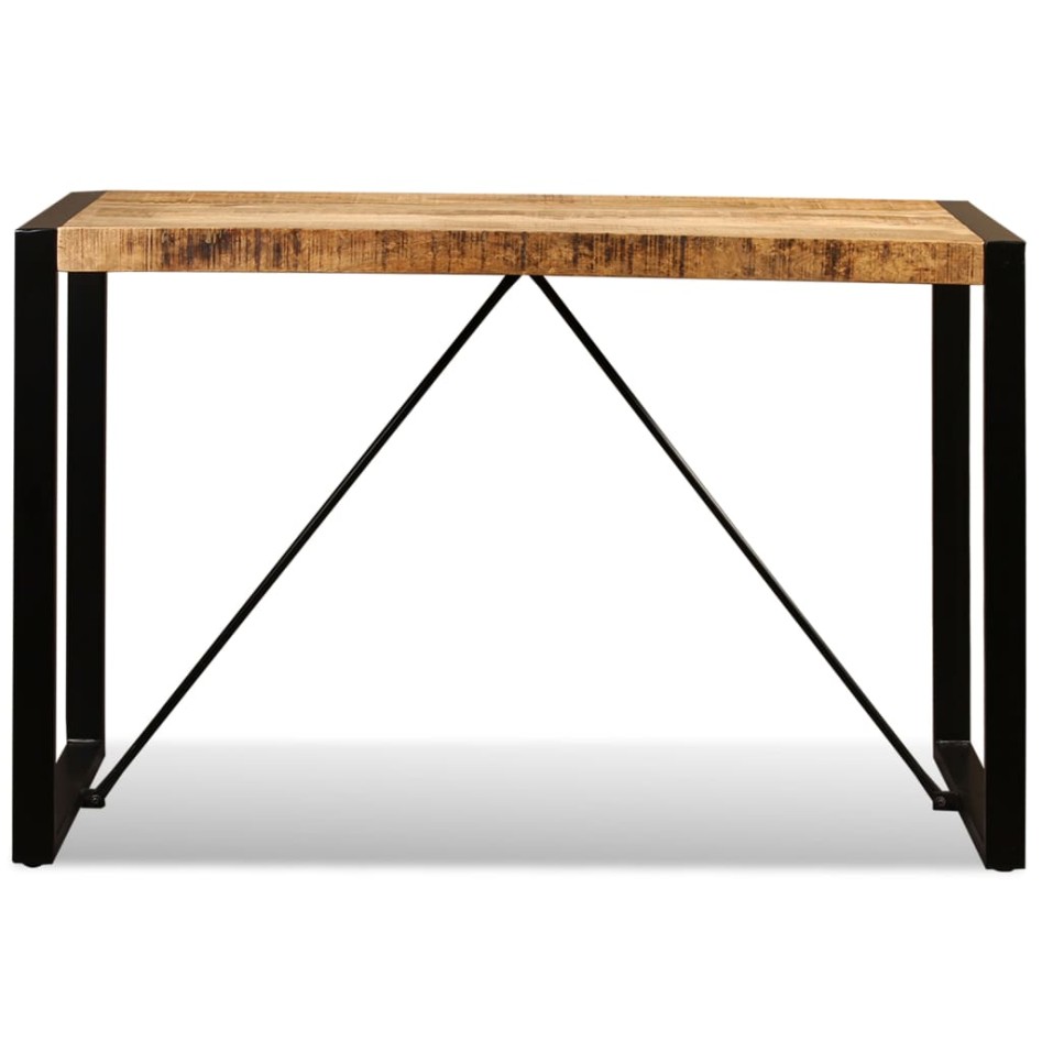 Mesa de comedor de madera maciza de mango rugosa 120
