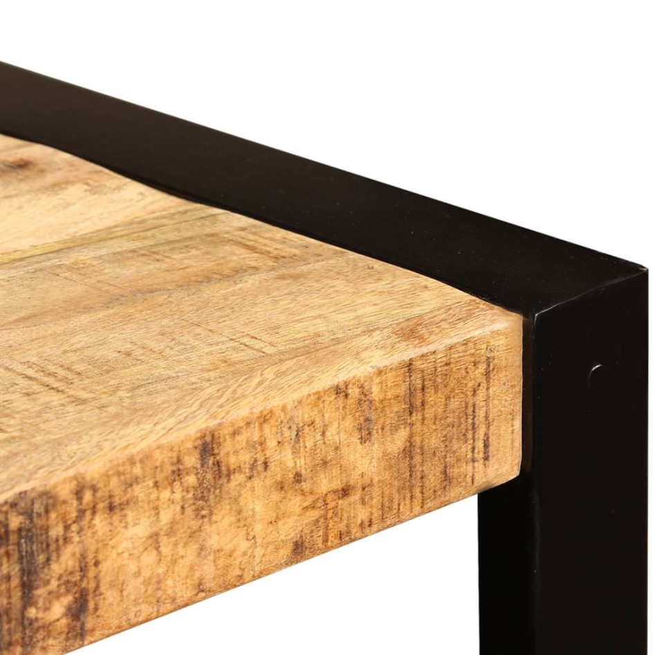 Mesa de comedor de madera maciza de mango rugosa 120