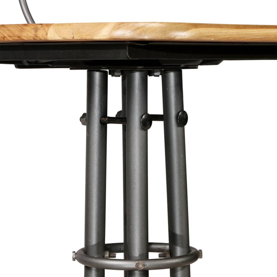 Taburetes de cocina 2 unidades madera maciza de teca