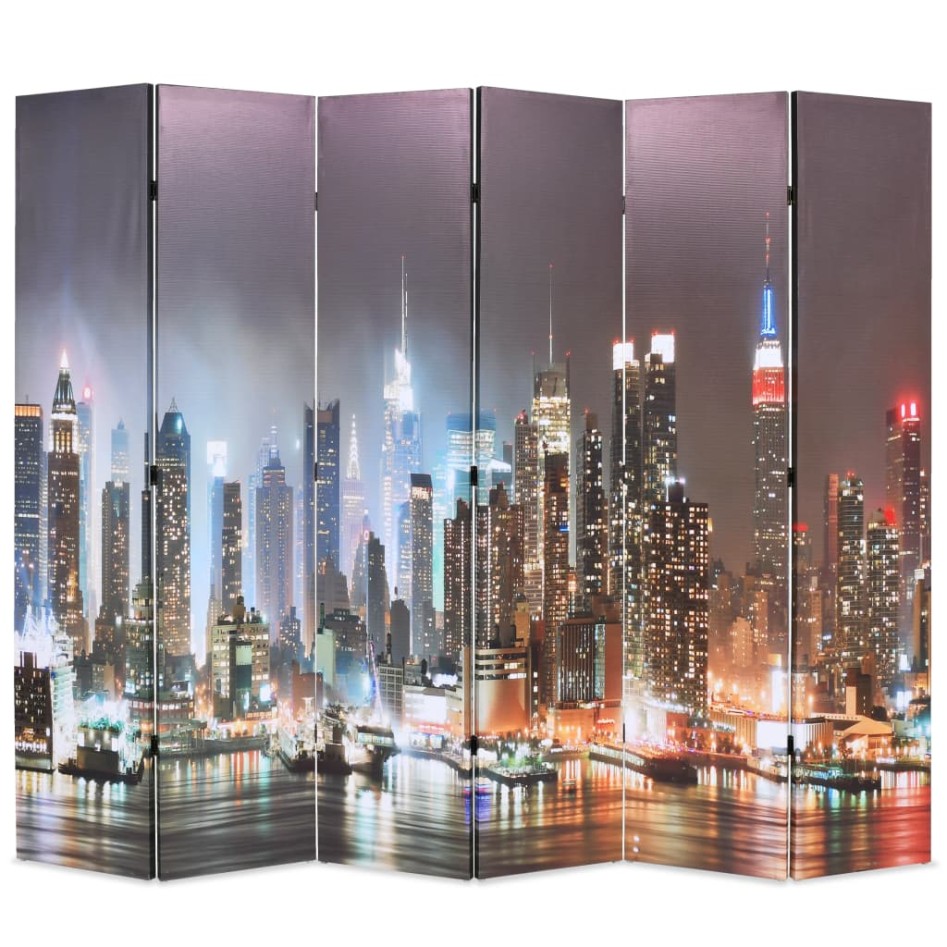 Biombo divisor plegable 228x170 cm Nueva York de