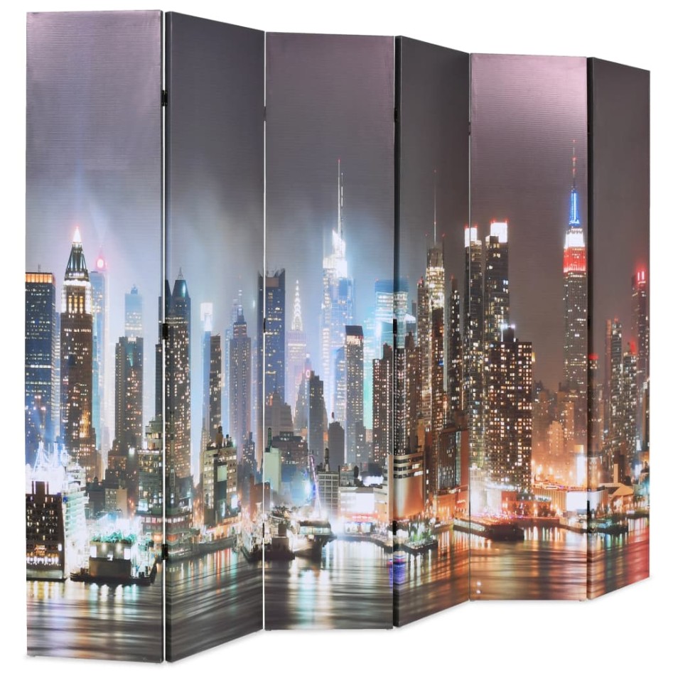 Biombo divisor plegable 228x170 cm Nueva York de