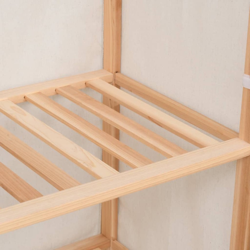 Armario de ropa de 3 niveles 79x40x170