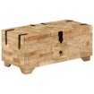Mesa de centro de madera maciza de mango 80x40x35 cm