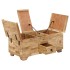 Mesa de centro de madera maciza de mango 80x40x35