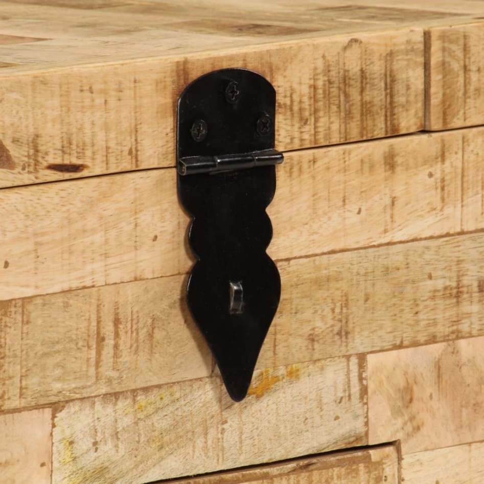 Mesa de centro de madera maciza de mango 80x40x35