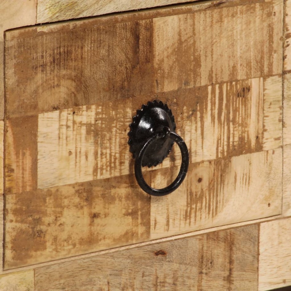 Mesa de centro de madera maciza de mango 80x40x35