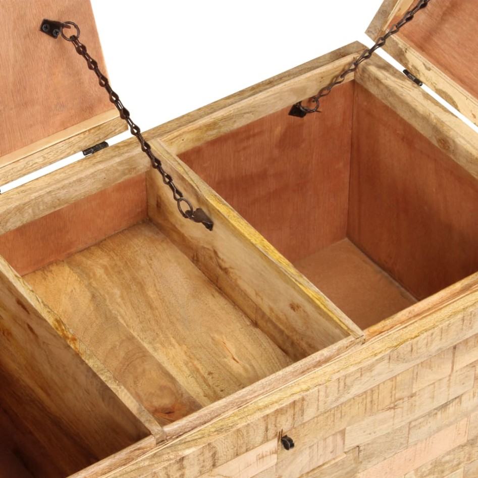 Mesa de centro de madera maciza de mango 80x40x35