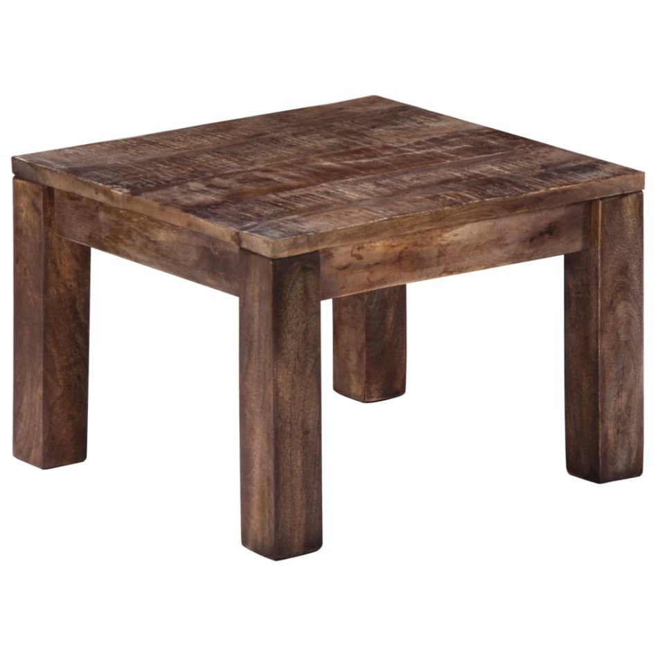 Mesa de centro madera maciza de mango 50x50x35