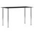 Mesa de comedor de vidrio templado negro 120x60x75