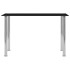 Mesa de comedor de vidrio templado negro 120x60x75