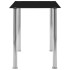 Mesa de comedor de vidrio templado negro 120x60x75