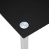 Mesa de comedor de vidrio templado negro 120x60x75