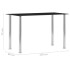 Mesa de comedor de vidrio templado negro 120x60x75