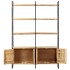 Estantería de 4 niveles madera de mango rugosa 124x30x180