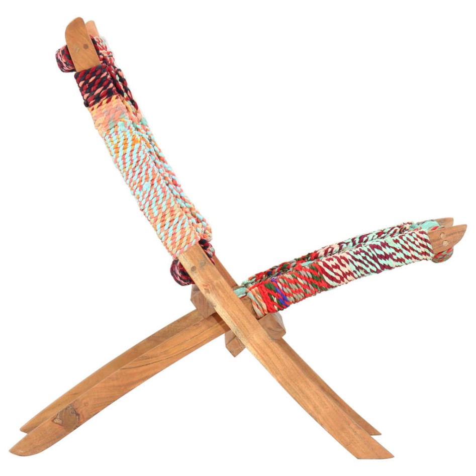 Silla chindi plegable de tela