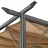 Pérgola con tejado retráctil acero gris taupe 3x3 m 180