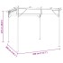 Pérgola con tejado retráctil acero gris taupe 3x3 m 180