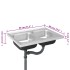 Fregadero de cocina doble seno acero inoxidable 800x600x155