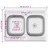 Fregadero de cocina doble seno acero inoxidable 800x600x155
