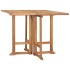 Mesa de comedor plegable para jardín madera de teca 90x90x75