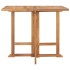 Mesa de comedor plegable para jardín madera de teca 90x90x75