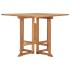 Mesa de comedor plegable para jardín madera de teca 90x90x75