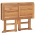 Mesa de comedor plegable para jardín madera de teca 90x90x75