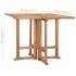 Mesa de comedor plegable para jardín madera de teca 90x90x75
