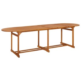 Mesa de comedor jardín 280x90x75 cm madera maciza de