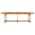 Mesa de comedor jardín 280x90x75 cm madera maciza de