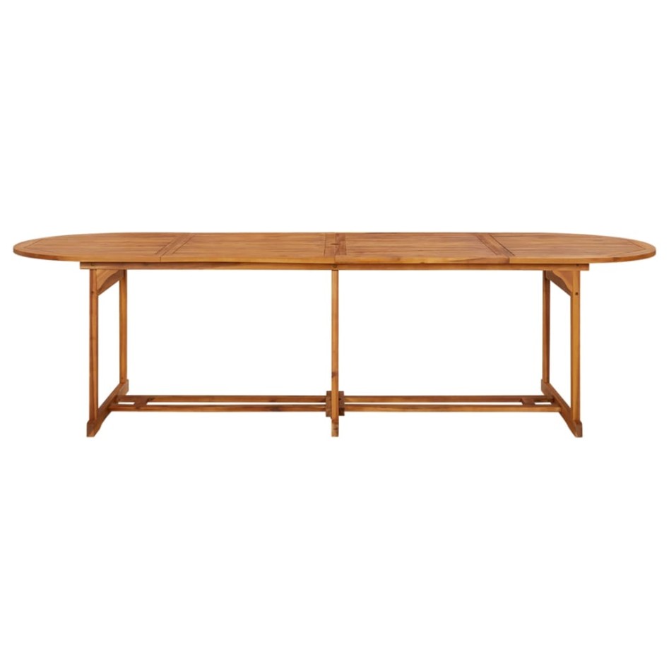 Mesa de comedor jardín 280x90x75 cm madera maciza de