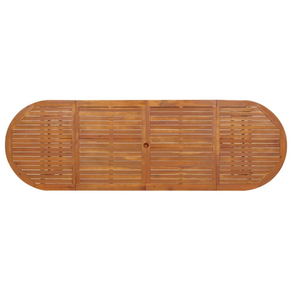 Mesa de comedor jardín 280x90x75 cm madera maciza de