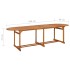 Mesa de comedor jardín 280x90x75 cm madera maciza de