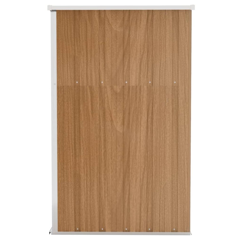 Cobertizo jardín pared acero galvanizado marrón 118x100x178