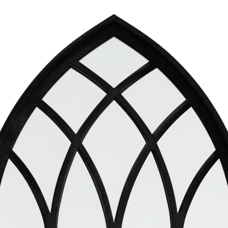 Espejo de jardín hierro negro para exterior 100x45