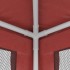 Carpa para fiestas con 6 paredes de malla HDPE rojo 3x6